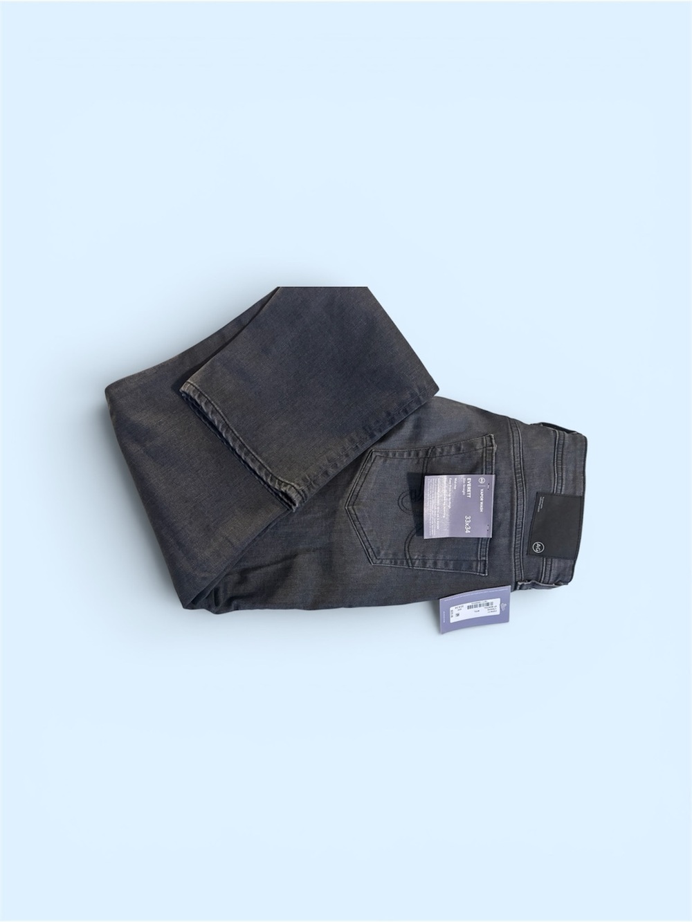 Ag Adriano Goldschmied Men's Charcoal Slim Straight Jeans